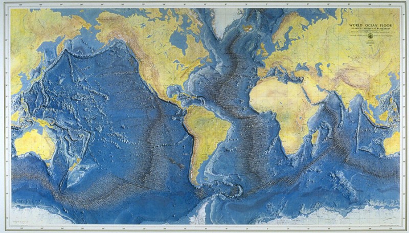 Map of the ocean floor