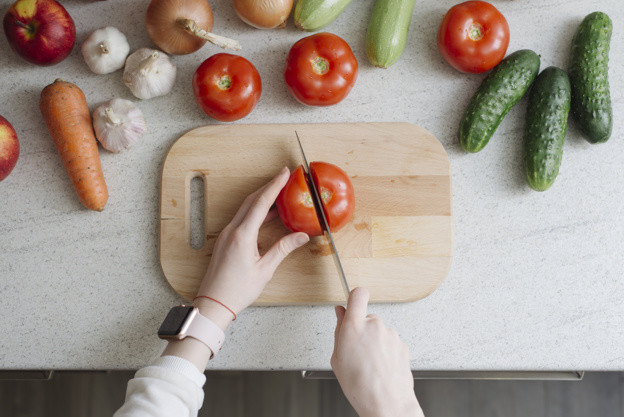 Chopping vegetables