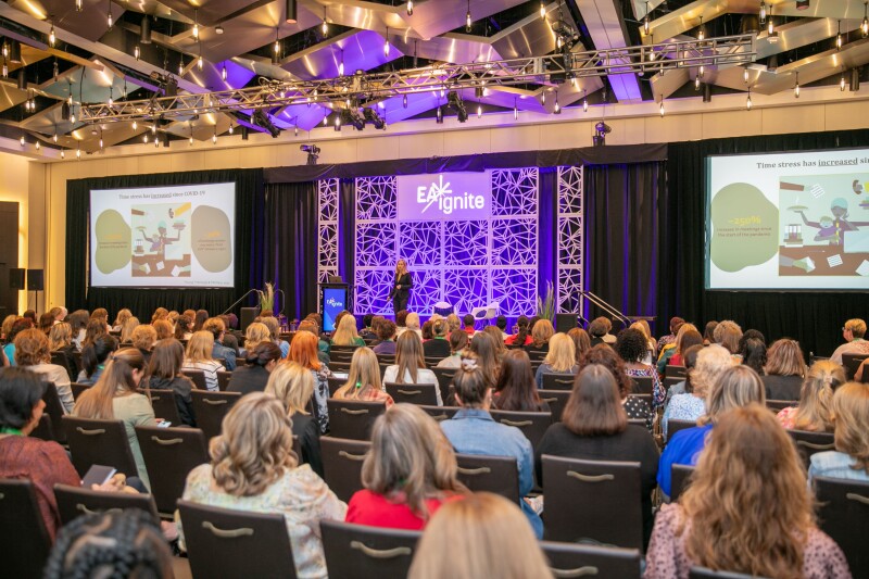 Ashley Whillans speaking at EA Ignite Spring '24