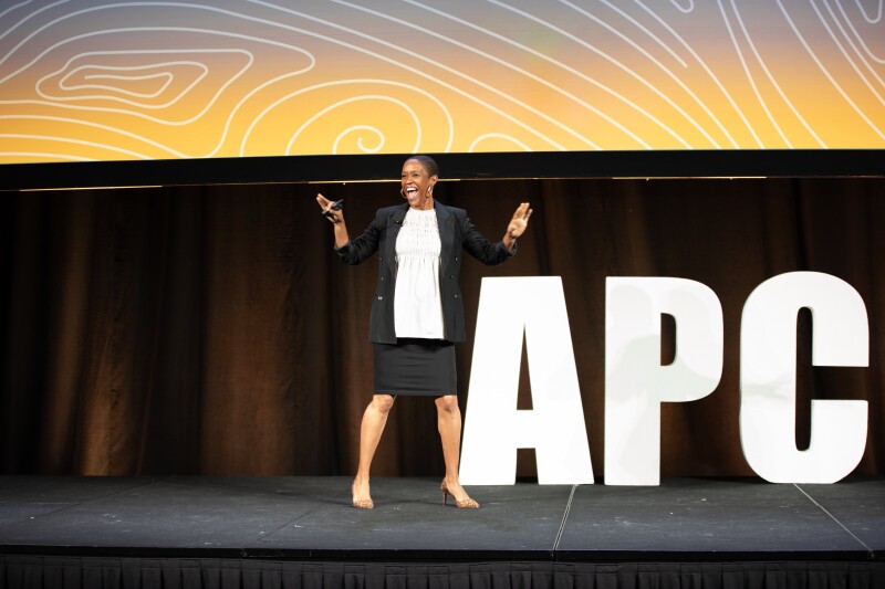 Candace Doby presenting at the 2024 Administrative Professionals Conference in Aurora, CO