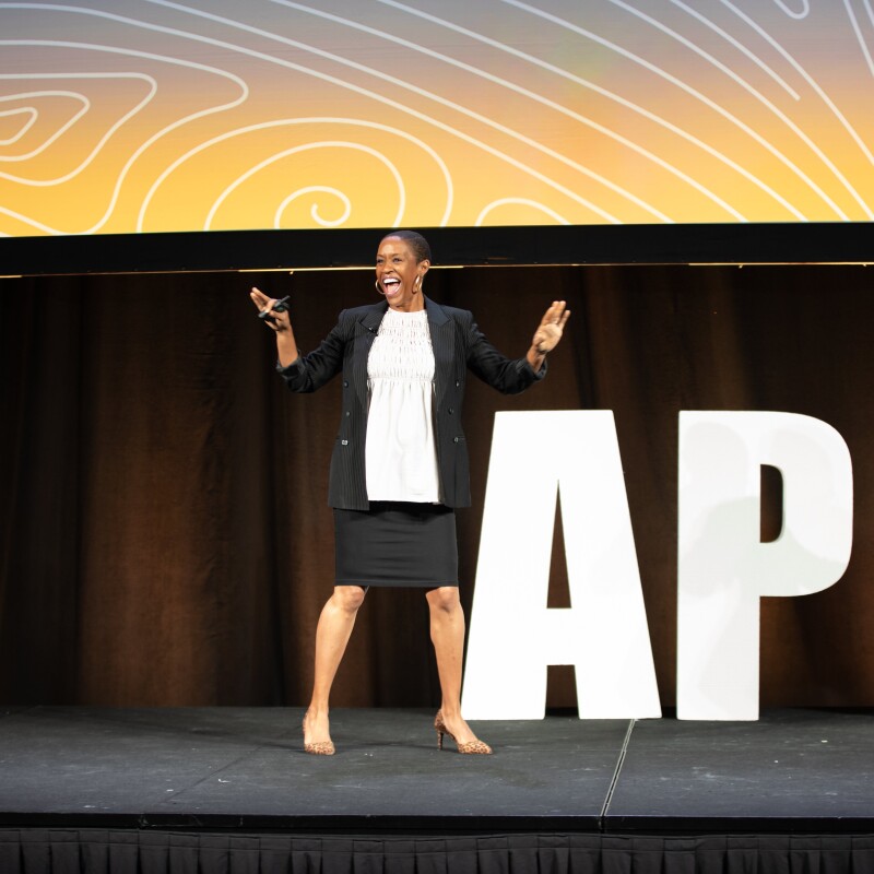 Candace Doby presenting at the 2024 Administrative Professionals Conference in Aurora, CO