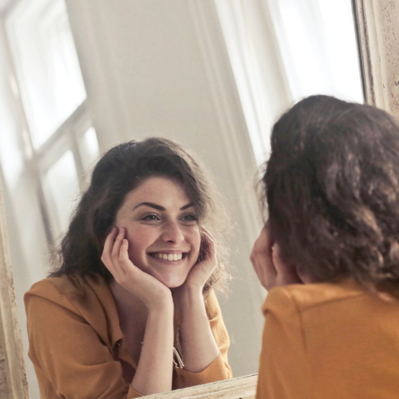 admin working on her self-confidence