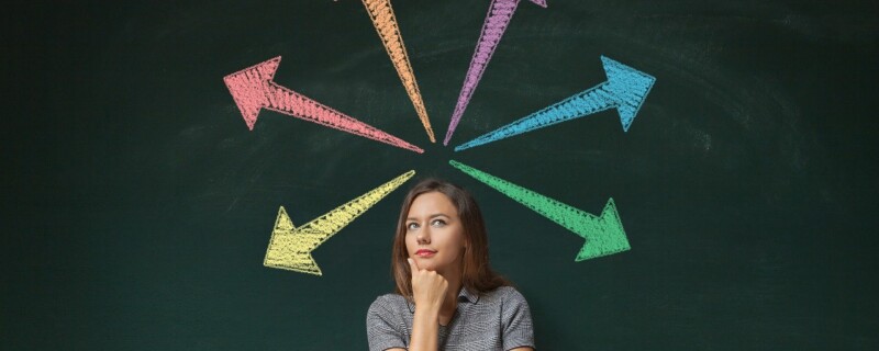 woman thinking about decisions to make