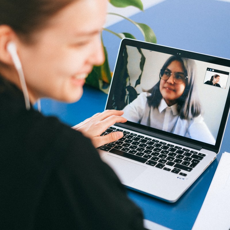 Team member onboarding a remote employee virtually