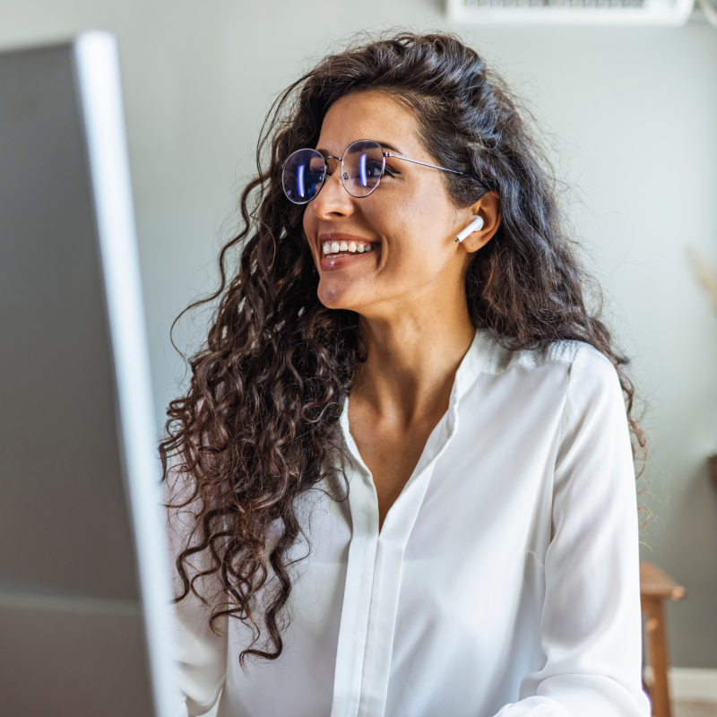 Businesswoman at computer