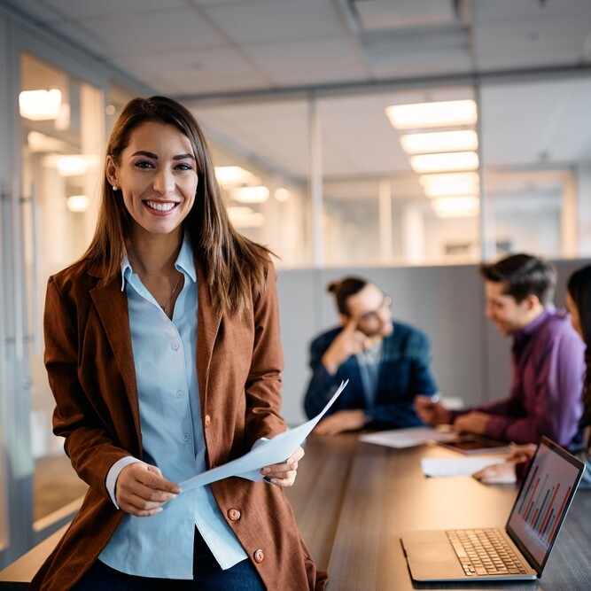 EA Manager, or administrative manager, with her direct reports