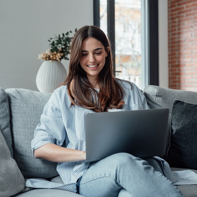 Woman on computer