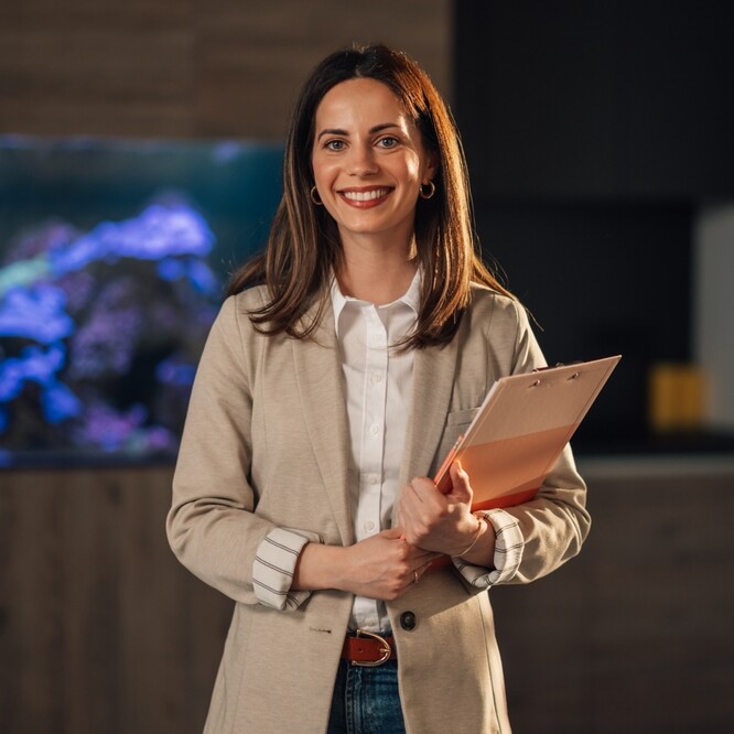 Admin professional drafting up a business proposal