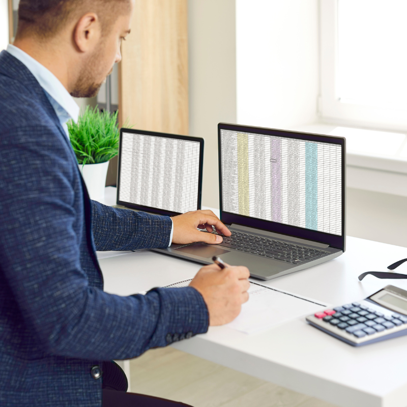 Spreadsheet on Computer