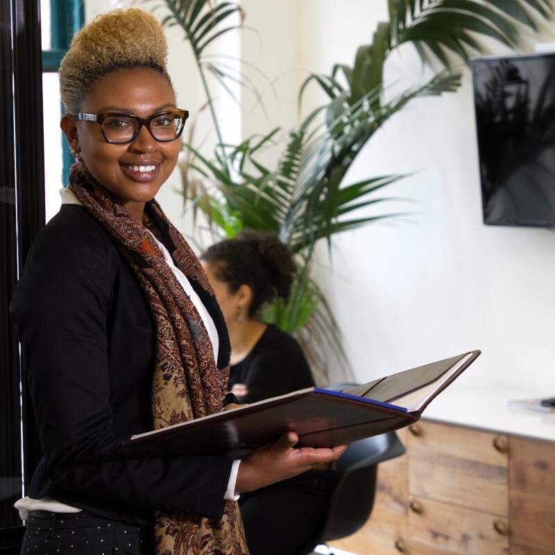 administrative professional developing a career map