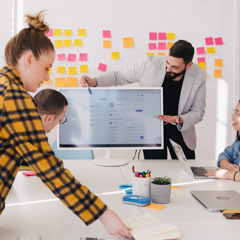 diverse colleagues working together