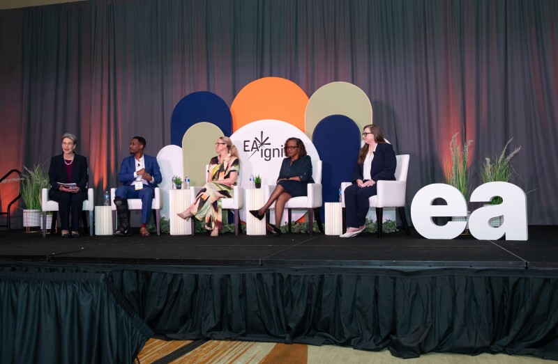 State of the Profession panelists on stage at EA Ignite in Louisville, KY