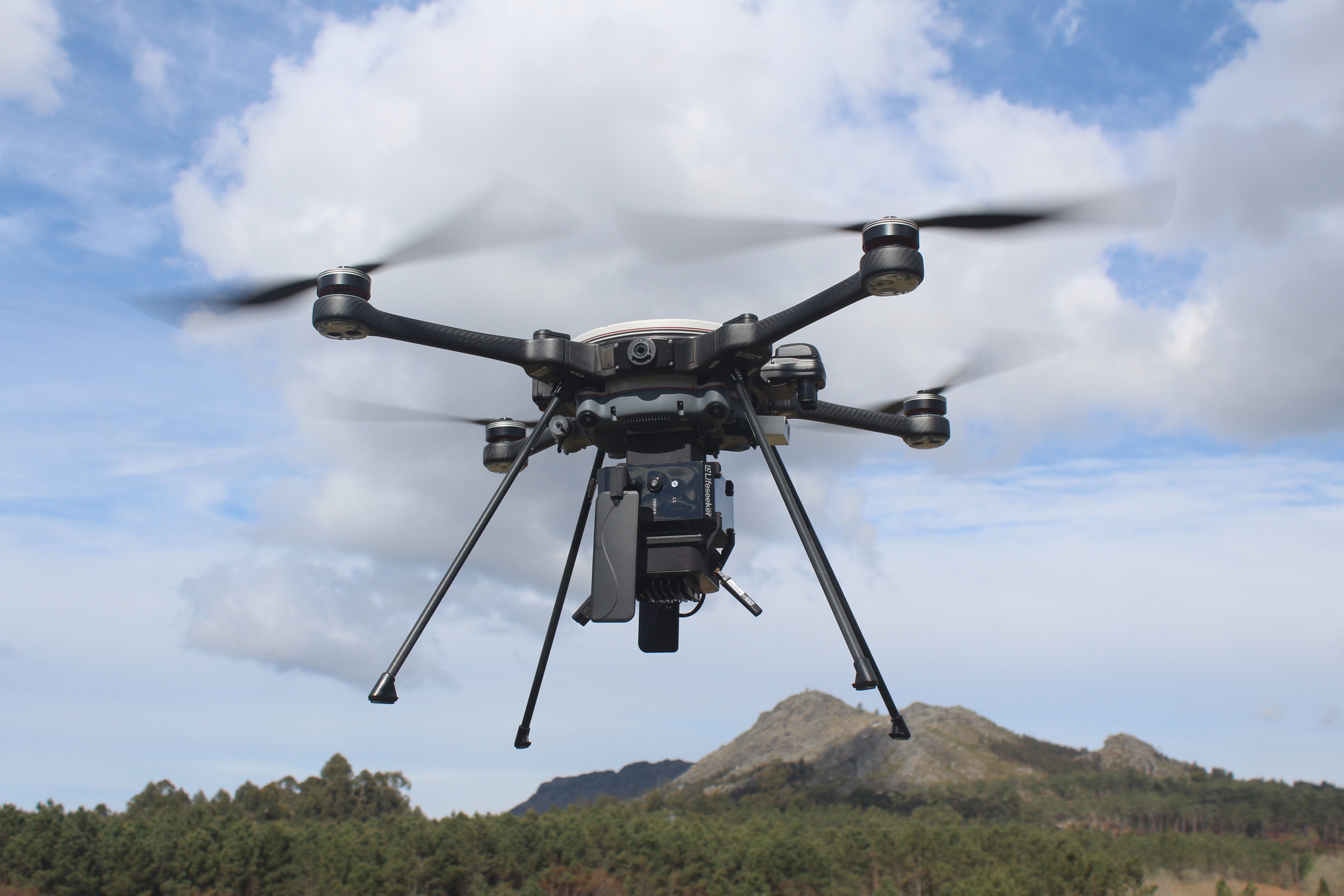 Lifeseeker drone flying in the sky