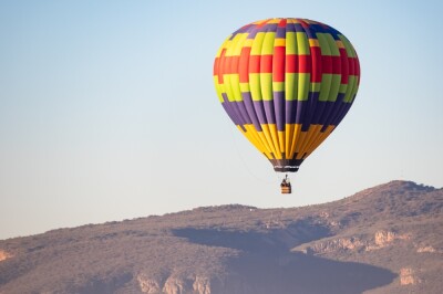 hot air balloon trip through the mountains of Mexico