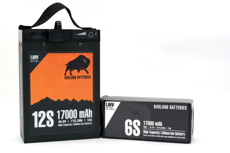 Badland Batteries' new 12S and 6S battery packs