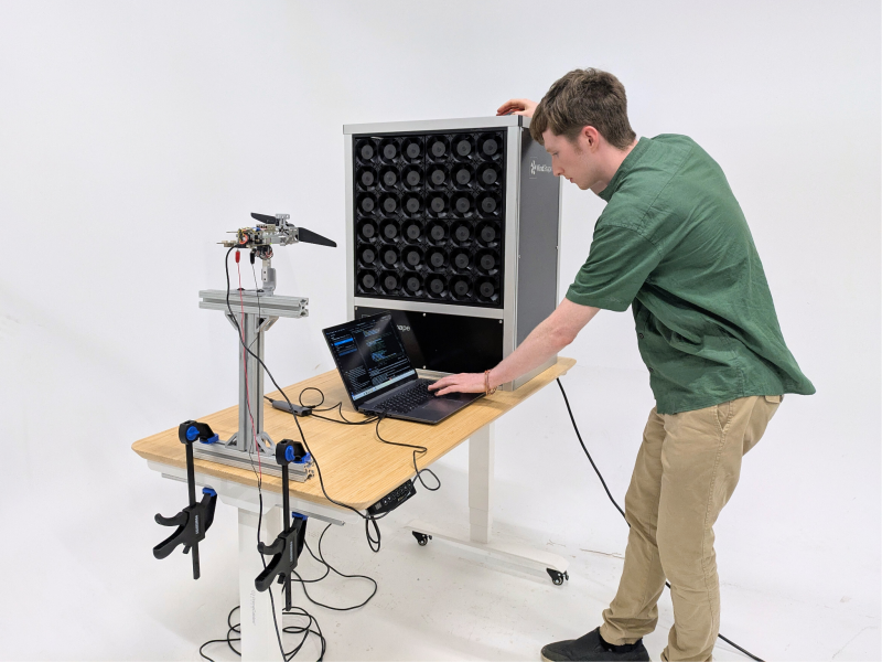 Man with Flight Stand software connector