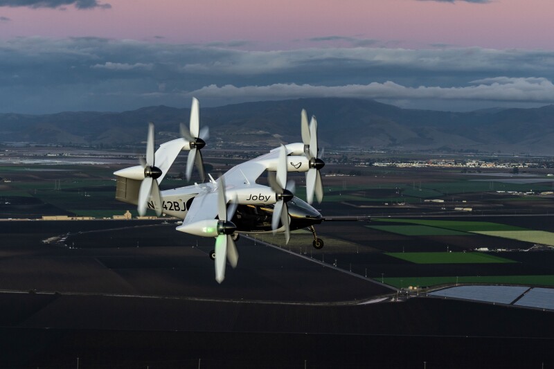 Joby S4 aircraft in flight