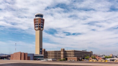 Airport Traffic Control Tower (ATCT) and Terminal Radar Approach Control (TRACON) at the Phoenix Sky Harbor International Airport