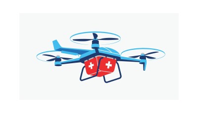 Medical drone delivery first aid transport