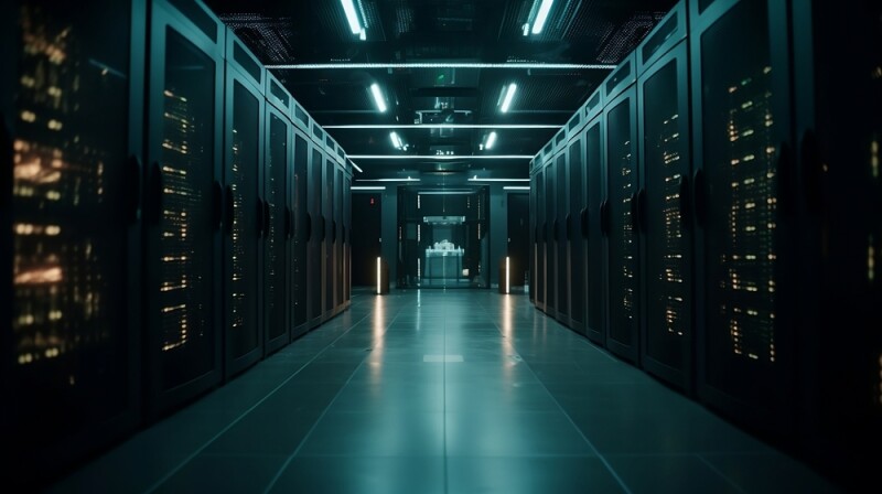 Server room inside data center