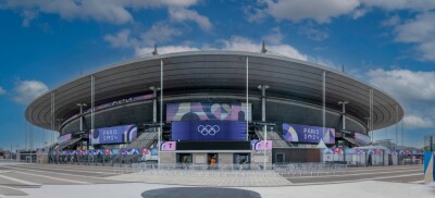 Exterior view of the Stade de France building in Saint-Denis