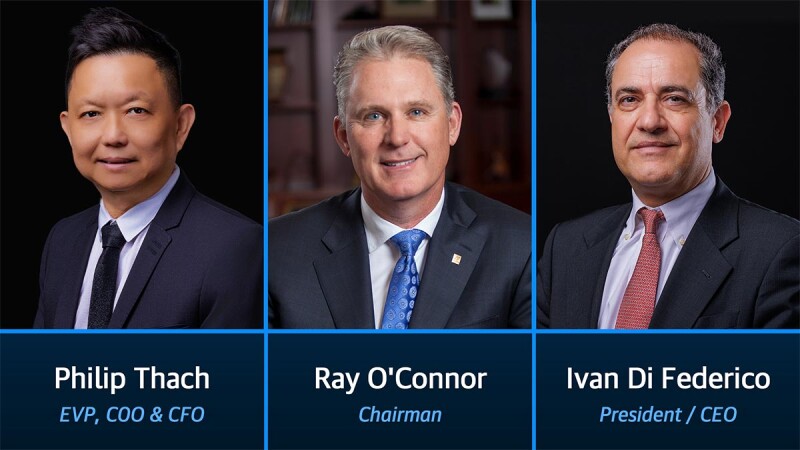 Headshots of, left to right, Philip Thach, Ray O'Connor, and Ivan Di Federico