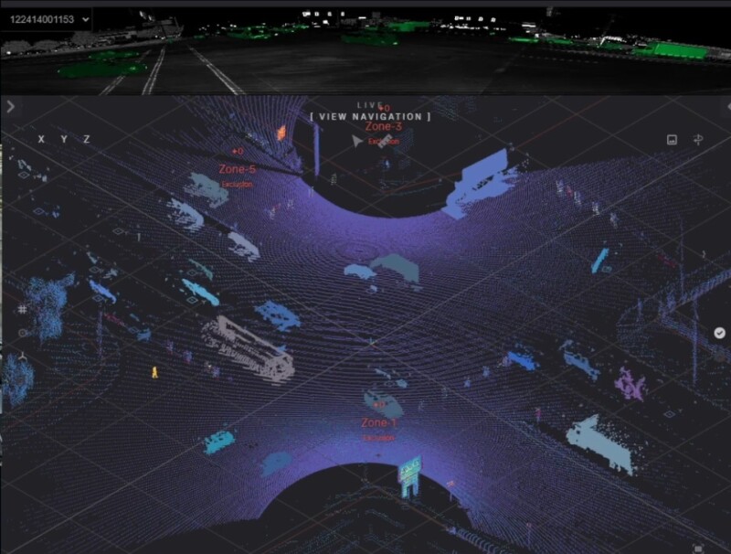 Lidar Point Cloud of Intersection