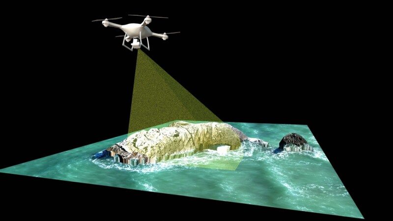 3D Rendering of drone operation with photogrammetry and termography.
