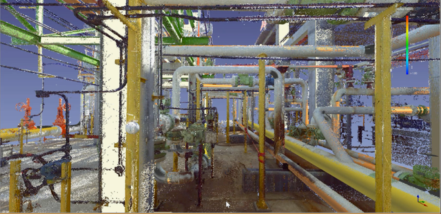 Point cloud of piping system