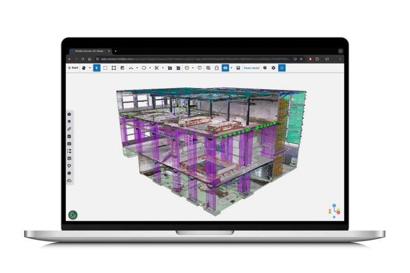 Trimble's Reality Capture Platform shown on a laptop