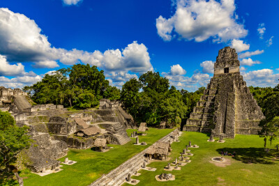 The Grand Plaza with the North Acropolis and Temple I