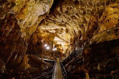 The bear cave pestera ursilor at chiscau in romania