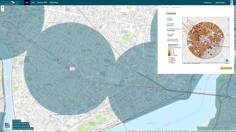 GIS view of housing information around MBTA