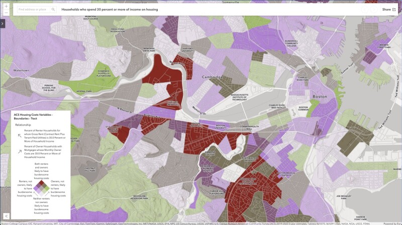GIS view of housing prices around Boston