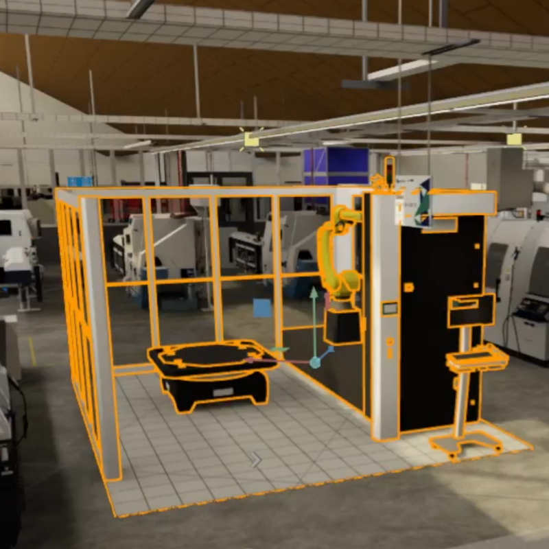 Virtual placement of machinery in a manufacturing facility