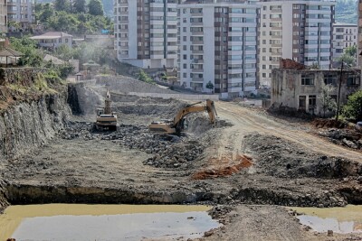 road construction underpass construction excavation