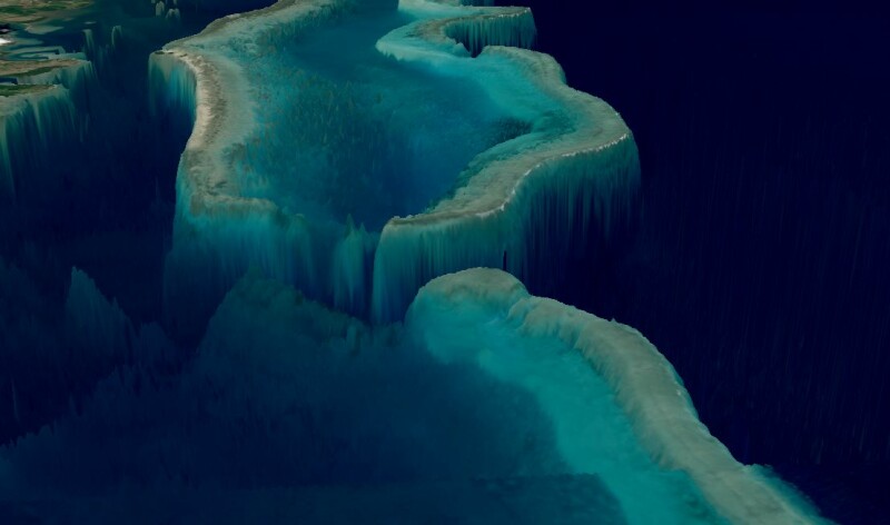 3D Visualization of coastline in Fiji