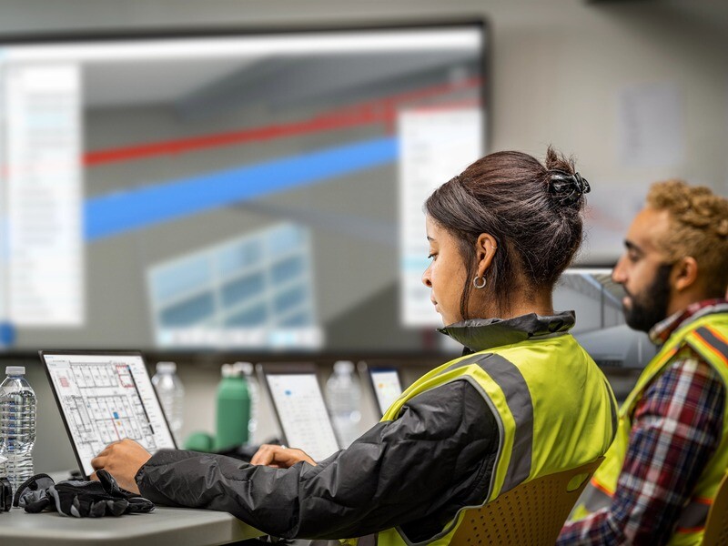 Woman at computer