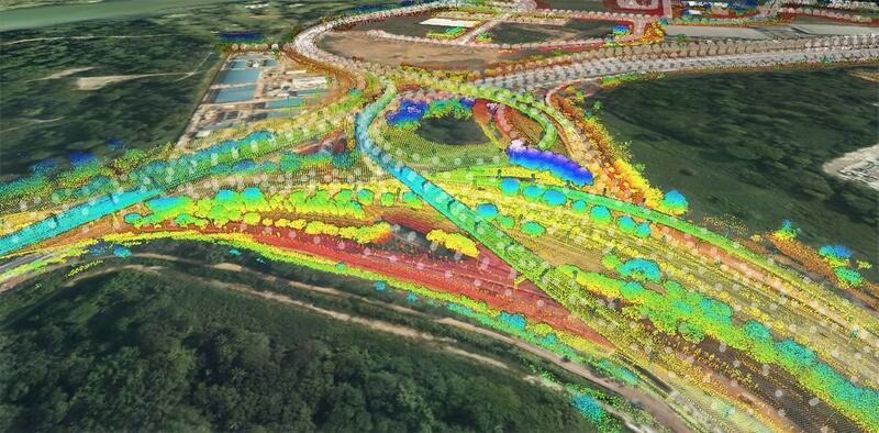 Point cloud of road in Singapore.