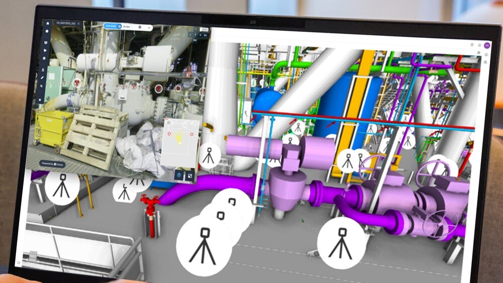 Aize software with Cintoo integration on a tablet.