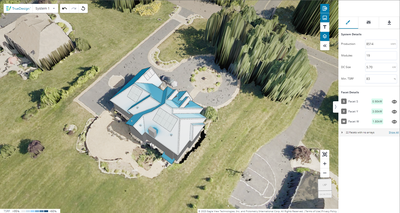 Screenshot of EagleView's TrueDesign solution