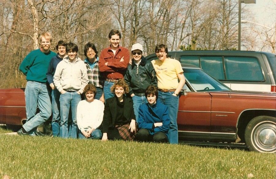 Group picture of the early Bentley Systems staff.