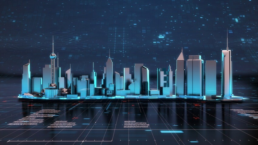 Illustration of city metaverse