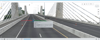 Reality mesh of St Croix Bridge shown with iTwin Capture