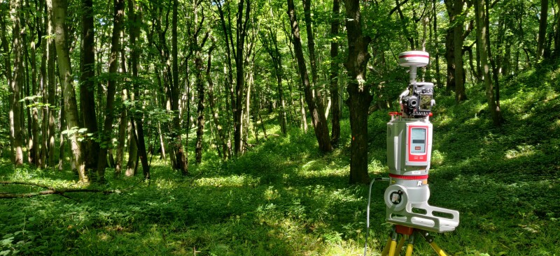 A RIEGL VZ-400 in Wytham Woods in the UK