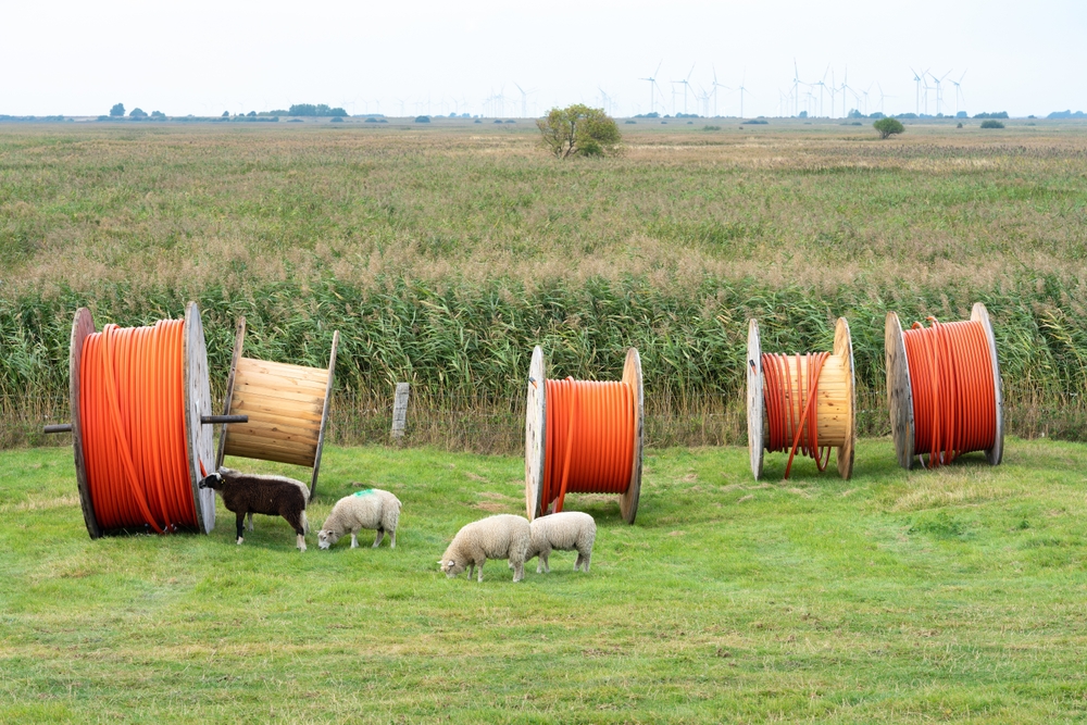 Broadband cable drums to develop rural areas