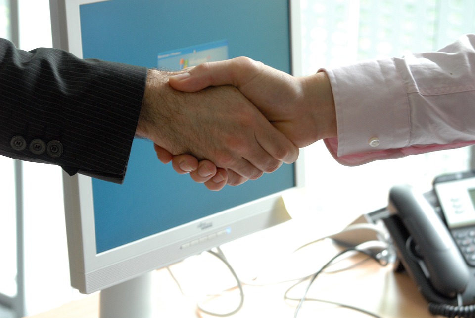 Handshake at office