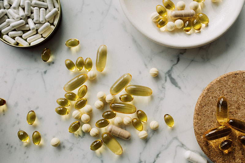 A variety of pills and supplements