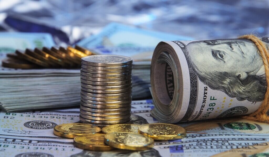 Cash and coins together