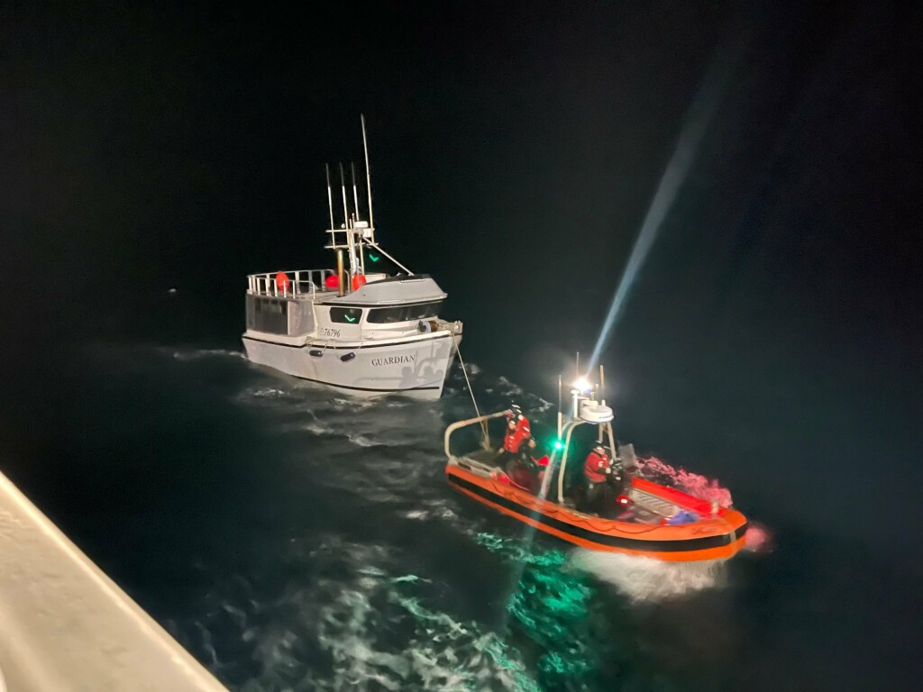 Adrift and unmanned Coast Guard crew spots stray fishing boat off